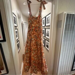 Petal & Pup Floral Orange Maxi Dress